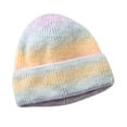 thumbnail image 2 of Baqcunre Beanies Hats Men, Women Winter Thicken Windproof Rainbow Embroidery Knitted Winter Fashion Hats Raccoon Warm Outdoor Ski Cap Trim Hat Tie Dye Cap with Fleece, Beanie for Women, ,, 2 of 4