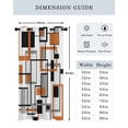 thumbnail image 6 of Retro Middle Thermal Insulated Blackout Curtains for Bedroom 72 Length Ages Abstract Geometric Orange Black Square Room Darkening Curtain 1 Panel Grommet Window Curtain Drape for Living Room, 6 of 7