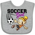 thumbnail image 3 of Inktastic Soccer Girl Girls Baby Bib, 3 of 4