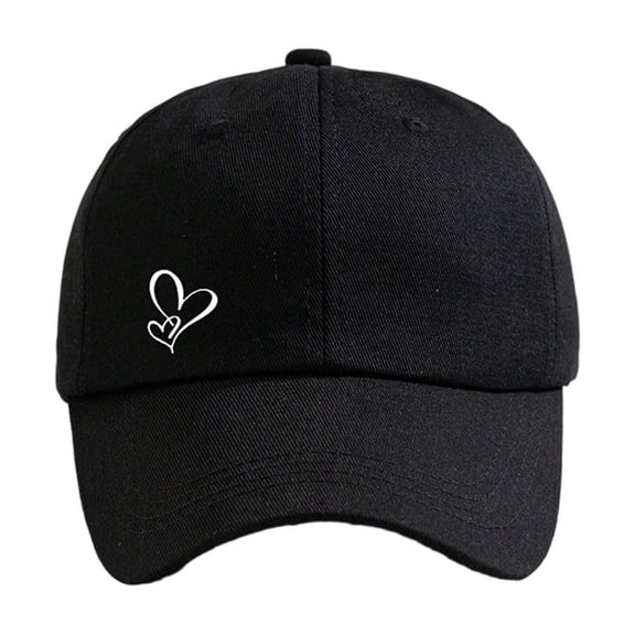 Yuanlong Unisex Double Layer Heart Baseball Cap Summer Sun Hat Solid Color Athletic Workout Headwear