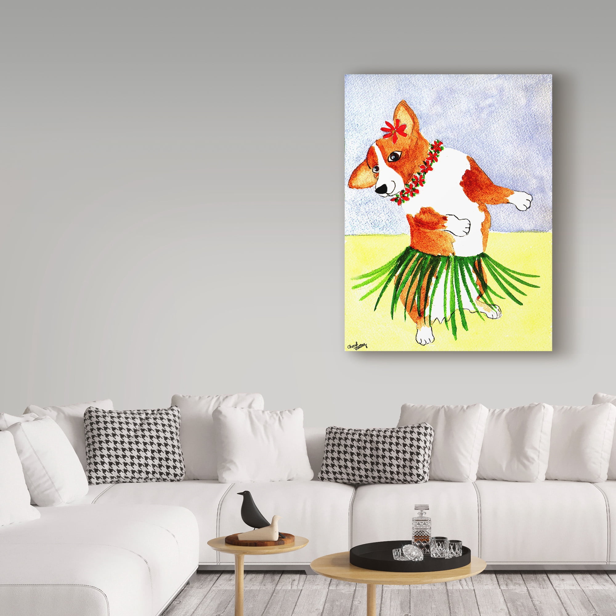 Trademark Fine Art 'Hola Dog Dance' Canvas Art by Cheryl Bartley