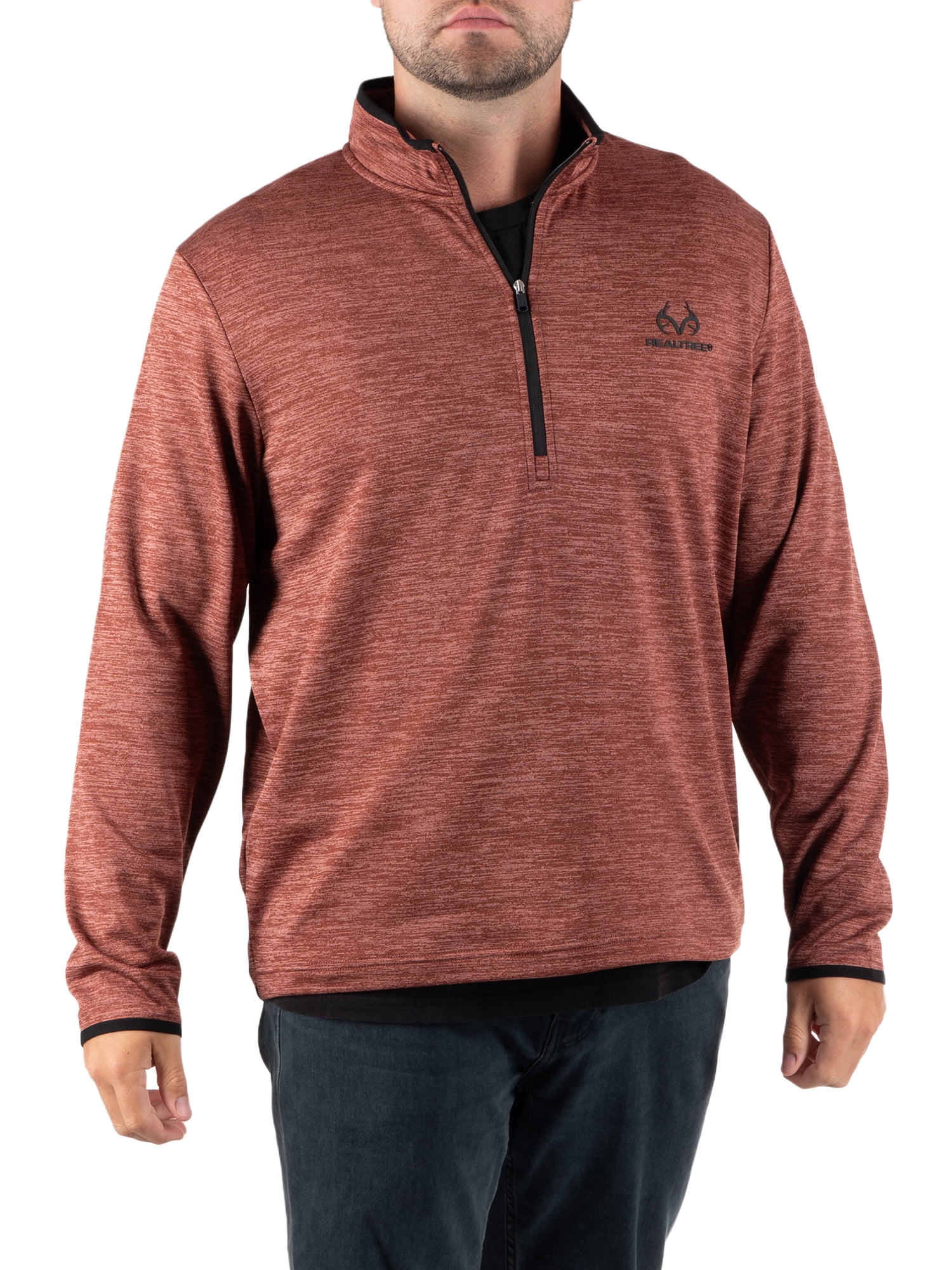 Realtree Men's Fleece Quarter Zip Pullover Sweatshirt, Sizes S-2XL