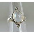 thumbnail image 2 of Navya Craft Rainbow Moonstone Oval 925 Sterling Silver Handmade Women Statement Ring Size 6.0, 2 of 4