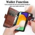 thumbnail image 4 of SaniMore Magnetic Clasp Wallet Case for Samsung Galaxy A14 5G with Cash & Card Slots, RFID Blocking Soft TPU + PU Leather Shockproof Protective Cover with Folio Flip Kickstand Shell, Coffee, 4 of 9