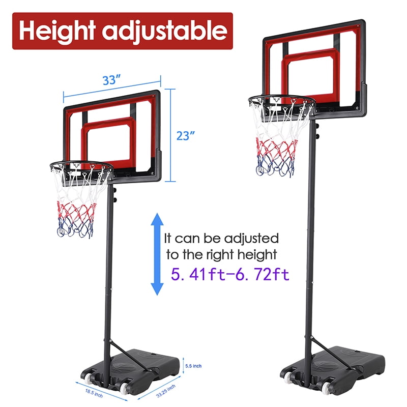 2.45-3.05M Adjustable Height Buried Basketball Ring, Outdoor Safety Board  With Unique Cushioning Design, For Kids, Adults, PC Backboard : :  Sports & Outdoors