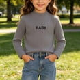 thumbnail image 2 of Hurxie Girls Half Turtleneck Long Sleeve Knit Slim Sweater Pullover Tops 9-10 Years, 2 of 7