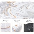 thumbnail image 2 of 4-in-1 Large Gaming Mouse Pad, Keyboard Wrist Rest Pad & Wrist Support Mousepad Set, Extended Desk Pad Waterproof Desk Mat for Home Office Study Game - White Marble, 2 of 5