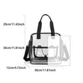 thumbnail image 3 of Clear Tote Bag Stadium Approved, Large Heavy Duty Transparent Bookbag Crossbody Handbag for Games & Work, 3 of 9