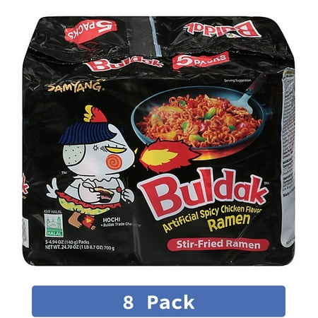 Samyang Ramen Spicy Chicken Original 5 pk 24.5 oz (Pack of 8)