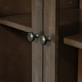 thumbnail image 6 of Christopher Knight Home 55.1" Large Storage Cabinet with 7 Drawers and 2 Glass Doors, Wood Frame, Dark Brown, 6 of 12