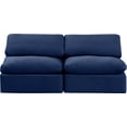 thumbnail image 4 of Meridian Furniture Indulge 70" Contemporary Velvet Modular Sofa in Navy, 4 of 8
