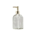 thumbnail image 2 of Glass Dispensing Bottles 1pc White Glass Hand Soap Dispenser Bottle 300g Refillable Bathroom Lotion Container with Pump for Shower Gel Shampoo(500ml) Rkxzt, 2 of 8