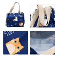 thumbnail image 3 of Mini bolsa de almuerzo reutilizable pequeña linda bolsa de almuerzo con cordón adecuada para niñas mujeres gato azul, 3 of 5