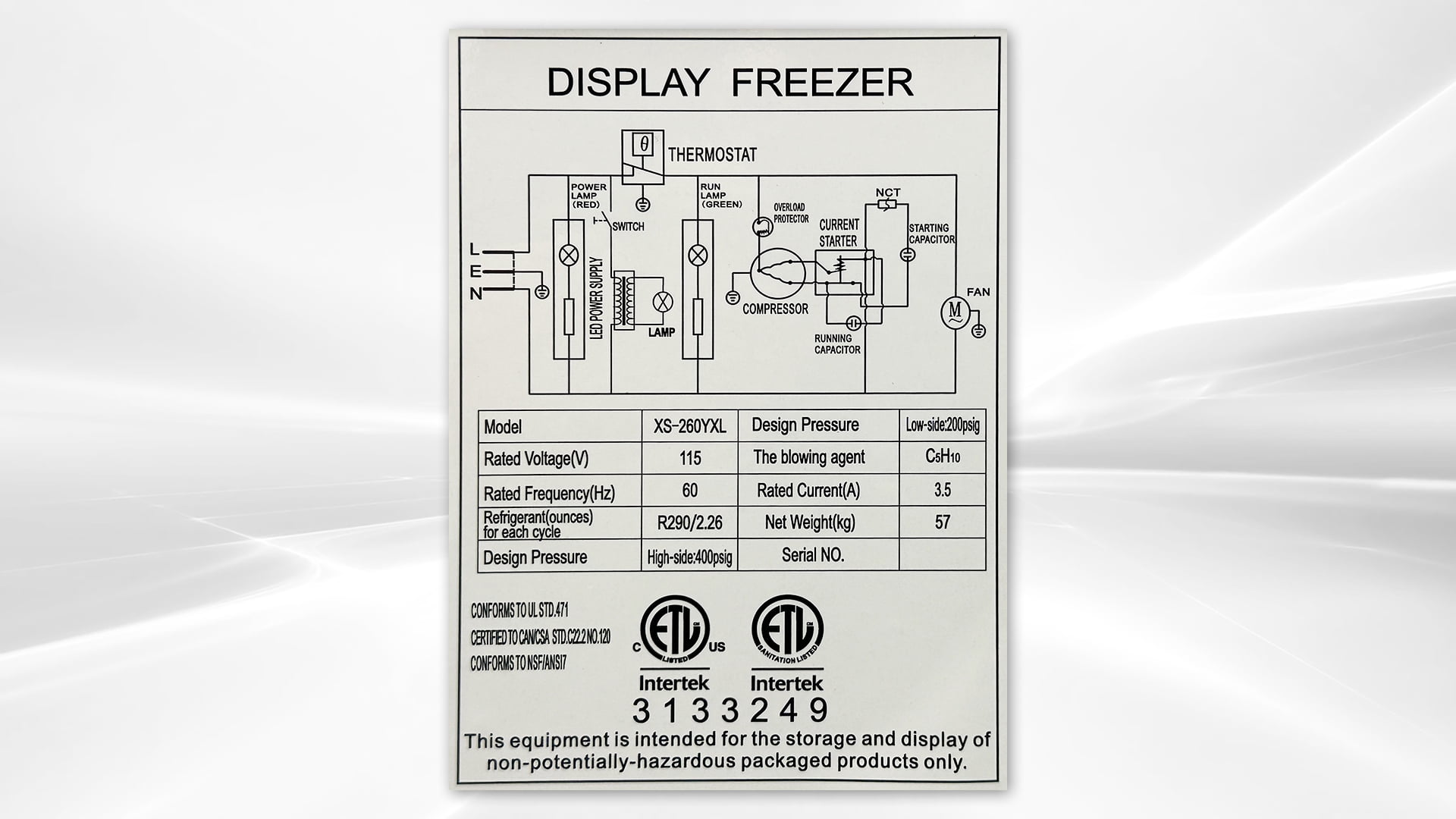 39 in. Commercial Chest Freezer with Two Basket Inside 6.7 Cu. Ft. Ice Cream Gelato Chest Freezer , NSF Certified