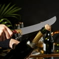 thumbnail image 4 of Viski Stainless Steel Champagne Saber with Wood Handle, Home Bar Gifts, 4 of 7