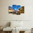 thumbnail image 2 of Elephant Stock Sunset In Secret Beach Wall Art - Horizontal Multi Panel Canvas - Hallway Wall Decor - Beach Multi Panel - Green And Yellow Decor - 36" x 22", 2 of 4