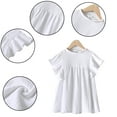 thumbnail image 5 of KYAIGUO Kids Baby Girls Organic Cotton Dress Ruffled Sleeve Tunic Dresses Toddler Casual Swing Sundress Party Princess Dresses 1-7T, 5 of 11