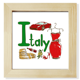 thumbnail image 1 of ITALIA patron de referencia de símbolo nacional Pantalla de escritorio de pared de fotograma cuadrado, 1 of 4