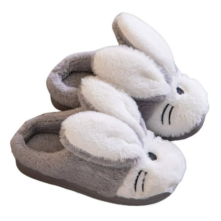 

WOEOEE Kids Cotton Slippers Warm Toddler Baby Boys Girls House Slippers Cute Cartoon House Shoes