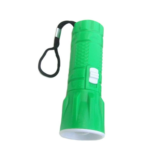 ziyahi Plastic Focusing Light Adjustable Focus Mini Flashlight Outdoor Hiking Camping Fishing LED Torch green