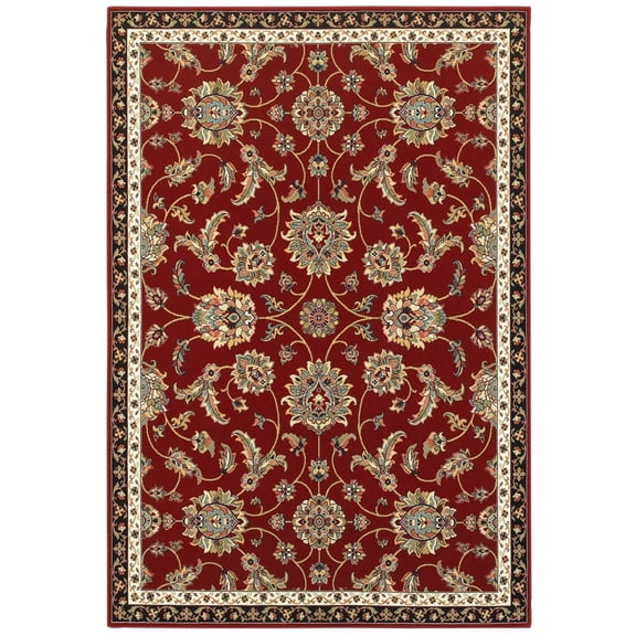 Oriental Weavers Kashan Indoor Rug Rectangle Area Rug Red 6' 7" X 9' 6"