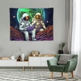 thumbnail image 2 of ONETECH Funny Space Astronaut Alien Tapestry for Men Guys Bedroom, Cool Trippy Universe Planet Art Tapestries College Dorm Boys Room Decor, Psychedelic  Galaxy Poster Blanket, 2 of 7