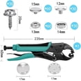 thumbnail image 2 of Heavy Duty Snap Fastener Kit – 210PCS Marine Grade Stainless Steel Snap Tool Set for Canvas, Boat Covers, Awnings, Fabric, Tents – Rustproof, Easy Installation, All-in-One Fastener Repair Kit-Blue, 2 of 8