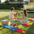 thumbnail image 4 of Outdoor Rug 5x7 ft Classic Modern Waterproof Outdoor Patio Rug Mat Non Slip Outside Area Rugs Carpet for RV,Camping,Porch,Deck,Pool,Balconybackyard,Puzzles Pieces Texture Red Yellow Blue Green, 4 of 9