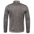 thumbnail image 5 of Havenx Mens Quarter Zip Sweatshirt Long Sleeve Knitted Sweatshirt 1/4 Zipper Mock Neck Pullover Sweatshirt Stand Collar Casual Active Fit Warm Running Outdoor Sweater Tops,Coffee M, 5 of 5