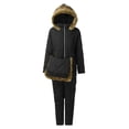 thumbnail image 4 of guisaled Snowsuit for Women One Piece Ski Suit Jumpsuit Onesie Outdoor Sports Waterproof Warm Snow Suits with Hood Removable Fur Collar Clothing, 4 of 7