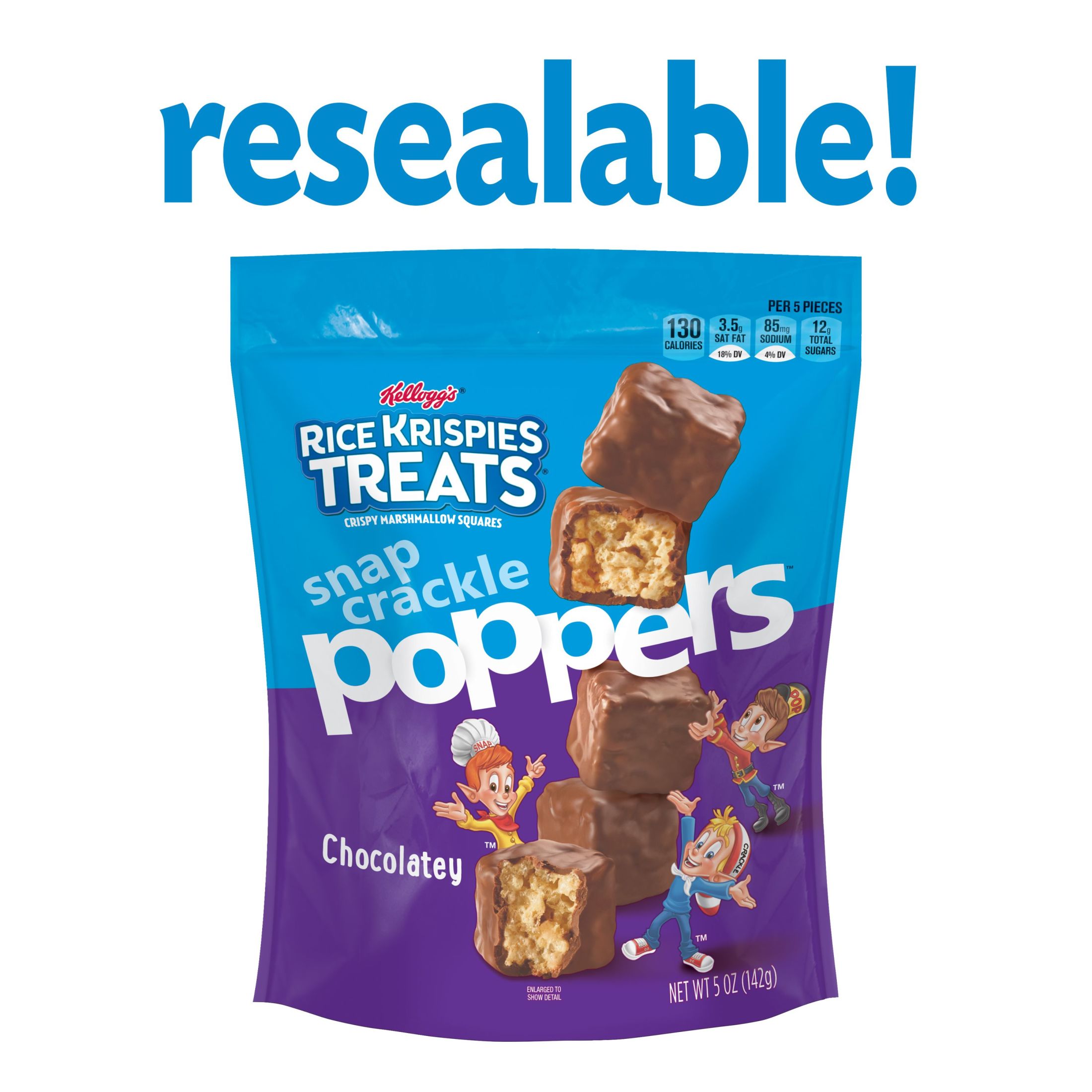 Rice Krispies Treats Poppers Chocolatey Chewy Crispy Marshmallow Squares, 7.1 oz - image 5 of 8