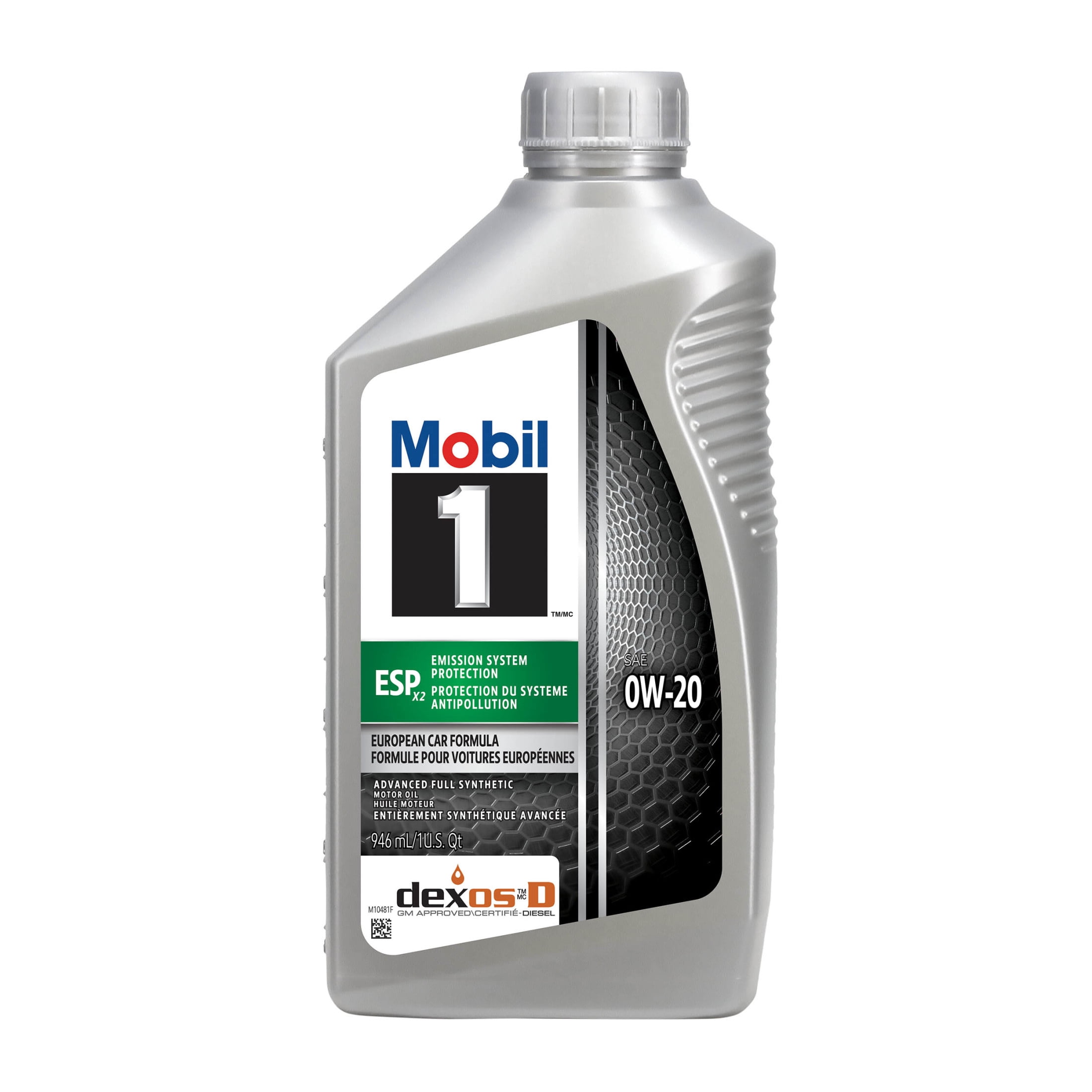 Mobil 1 High Mileage Full Synthetic Motor Oil 0W-20, 1 Quart