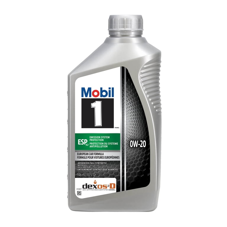 3 pack) Mobil 1 ESP X2 Full Synthetic Motor Oil 0W-20, 1 Quart