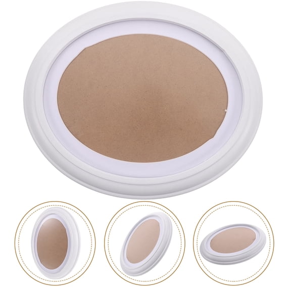 CTIRCHIU White Oval Wood Picture Frame for Home Decorating and Photo Protection