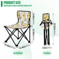thumbnail image 3 of WOBOGO Cute Yellow Chick Pattern Camping Chair Convenient Four Corner Backrest Folding Stool Can Hold Up to 220lbs, 3 of 8