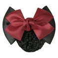 thumbnail image 2 of Limei Women Bowknot Decor Snood Net Barrette Hair Clip Bun Cover, 2 of 7
