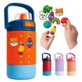 thumbnail image 1 of Termo Termico para Niños Charms Acero Inoxidable 12oz Pines naranja, 1 of 7