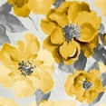 thumbnail image 3 of Loreth, Lanie 15x15 Black Modern Framed Museum Art Print Titled - Yellow and Gray Floral Delicate I, 3 of 5