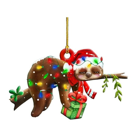 

Effects Prop Double Christmas Cat And Dog Elephant Ornaments Acrylic Craft Christmas Pendants Party Decorations