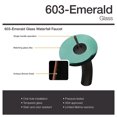 thumbnail image 5 of MR Direct 603-Emerald Glass Single Bowl Square Vessel Sink WF Faucet, and Pop-up Drain in Antique Bronze, 5 of 7
