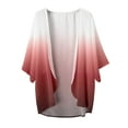thumbnail image 4 of Ketyyh-chn99 Womens Summer Tops Floral Printed Puff Sleeve Chiffon Kimono Cardigan Red,XL, 4 of 4