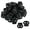 Black, variant on 40pcs Spring Cord Locks Plastic Rope End Fastener Double Holes Toggle Stoppers Sliders Rope Clip Fastener Clear