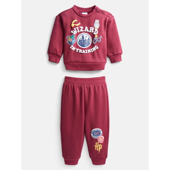 Harry Potter Baby Boys Fleece Sweatshirt and Pants Set, 2 Piece, Sizes 0/3M-24M