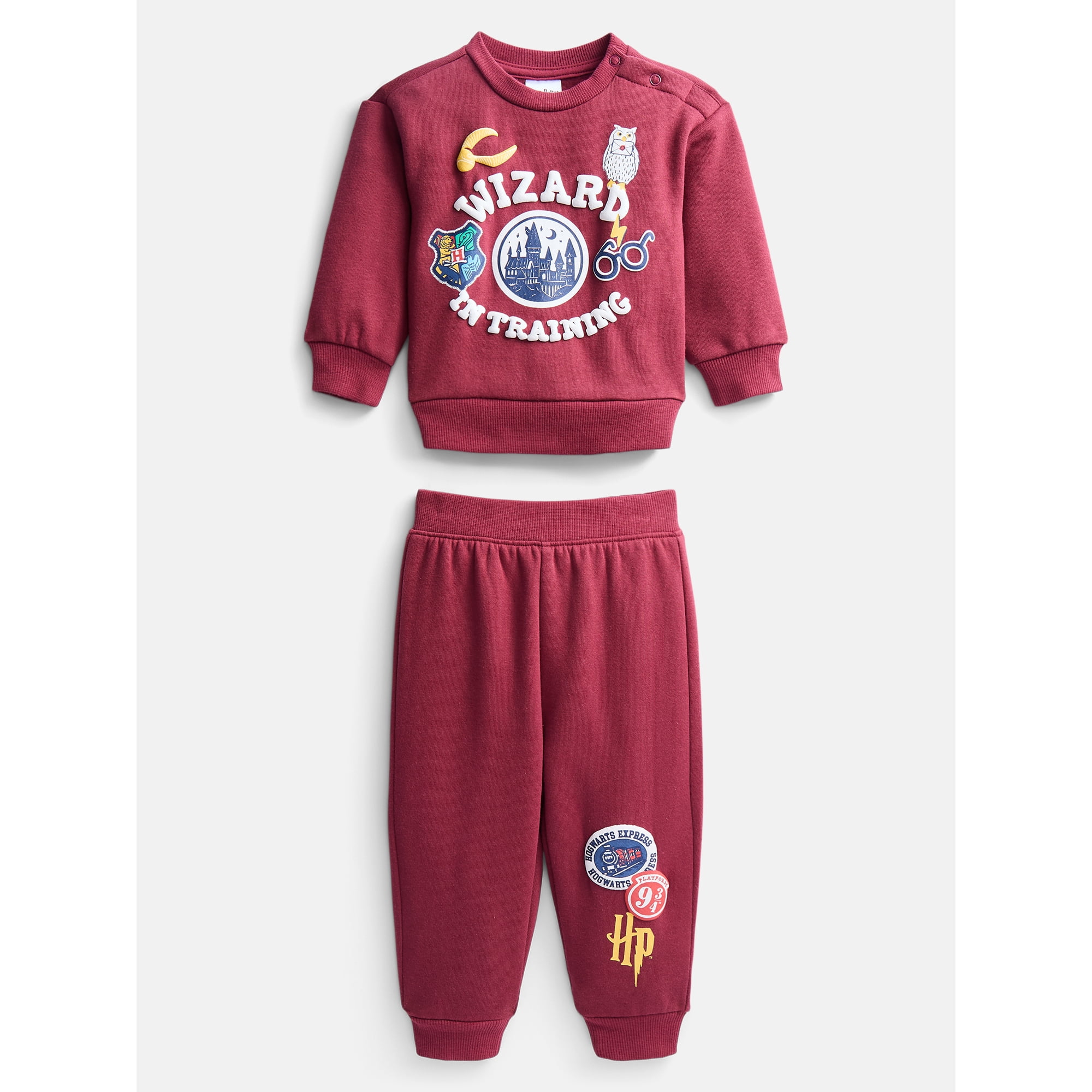 Harry Potter Baby Boys Fleece Sweatshirt and Pants Set, 2 Piece, Sizes 0/3M-24M