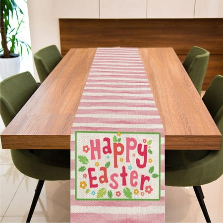 

Easter Table Flag Linen Sturdy And Durable Tablecloth Oil And Stain Resistants Tablecloth