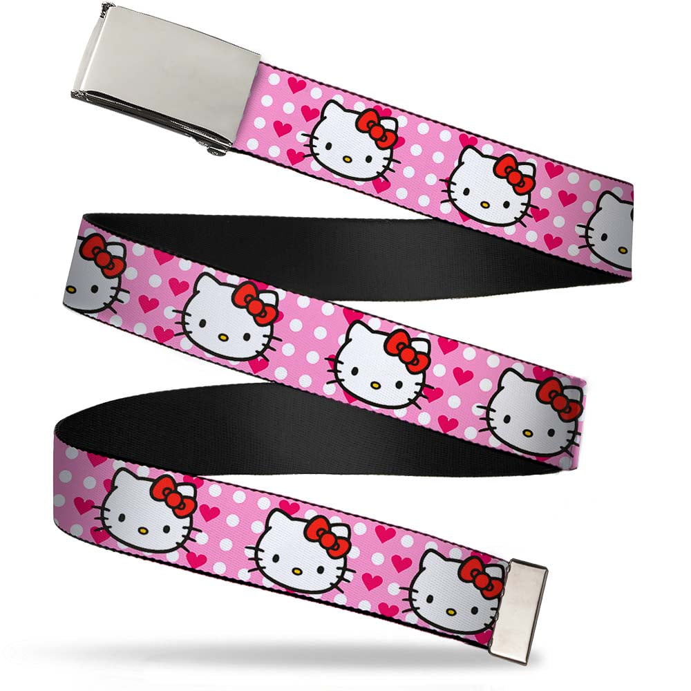 Buckle-Down Suspenders-Hello Kitty W//dots /& Hearts Baby Pink//White//pin