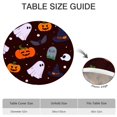 thumbnail image 6 of Spooky Elastic Hem Round Tablecloth - 52 Inch Halloween Themed Table Cover for Kitchen Dining Party, Durable Polyester Material, 6 of 6