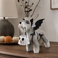 thumbnail image 3 of Halloween Bats Schnauzer Ghost Bucket, 10" Resin Schnauzer Bat Figurine with Ghost Bucket, Cute Spooky Statue for Home Mantel Shelf Halloween Decoration,1 PCS, 3 of 7