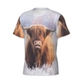 thumbnail image 5 of Vsdgher Cow Print Men's Dry Fit Mesh Athletic Shirts Moisture Wicking Tennis T-Shirt Tops, 5 of 9