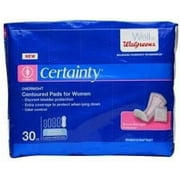 Walgreens Certainty Pads for Women, Overnight Absorption, 30 ea